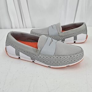 Swims Breeze Penny Loafer Shoes Mens 8 Gray White Orange Slip On Mesh Men Size 8